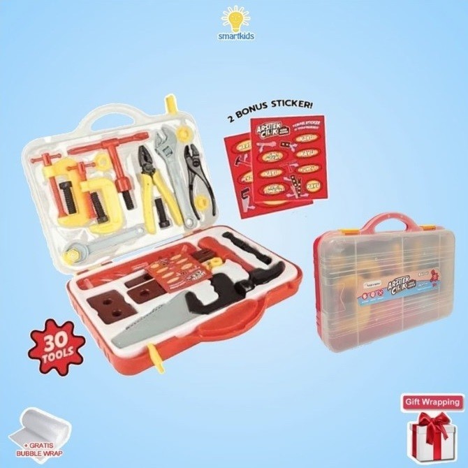 

Baru - Mainan Tools Perkakas Arsitek Koper Anak Laki Alat Tukang Set Obeng