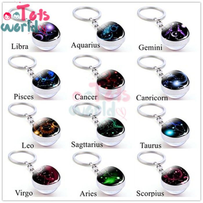 

Beli - Gantungan Kunci Zodiac Aesthetic Keychain Unique 12 Signs 2Nd Version Glow In The Dark