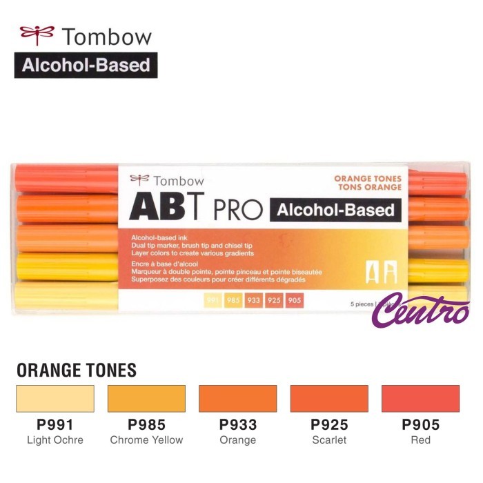 

Beli - Tombow Abt Pro Orange Tones Art Markers Set 5 Dual Tip Brush Pen