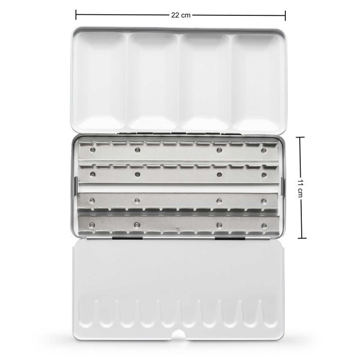 

Beli - V-Tec Box Watercolor Metal Ebx 48 Vtec Half Pan Palette Palet Cat Air