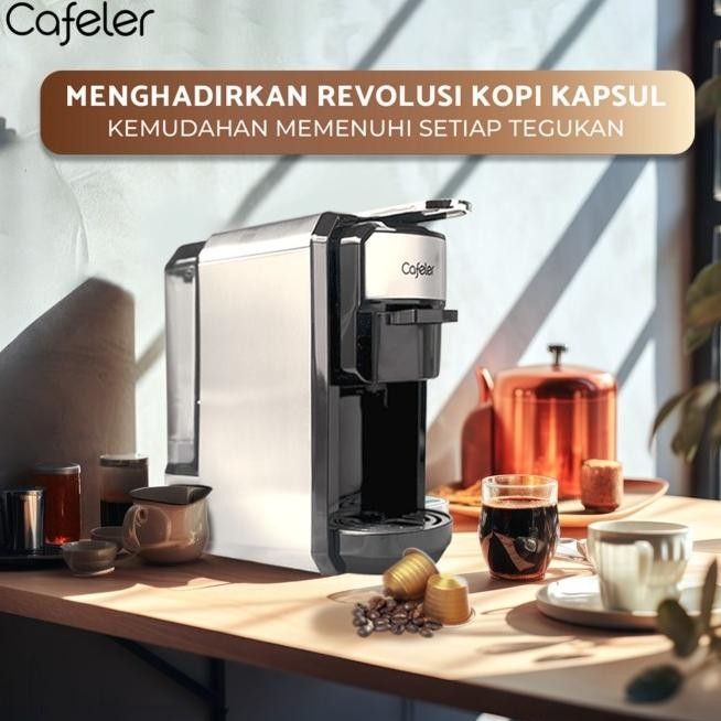 Cafeler Mesin Kopi Multi Kapsul 3In1 / Capsule Coffee Maker 19Bar