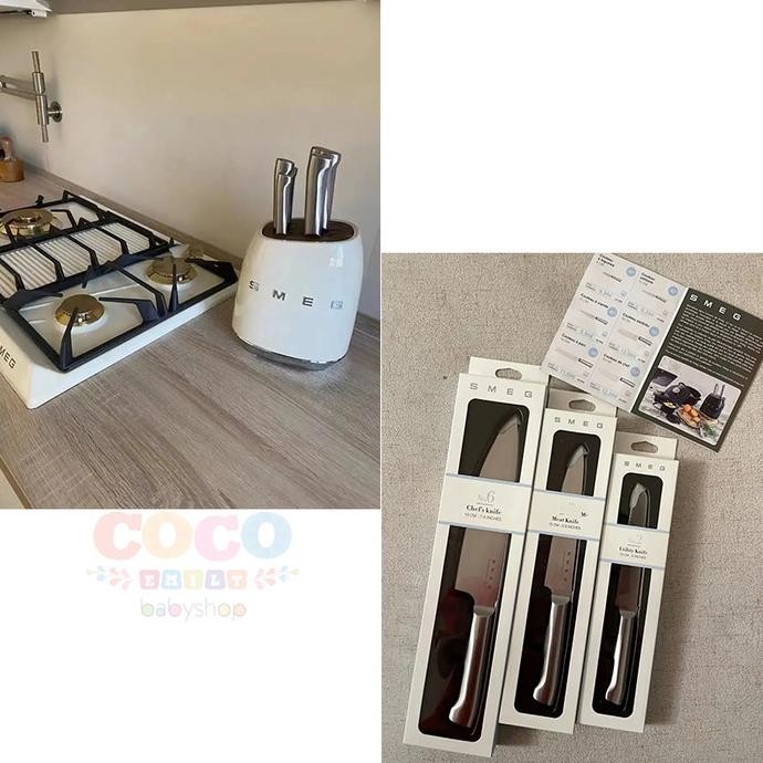 SMEG Knife Set Seven-piece Stainless Steel Celebrity Style