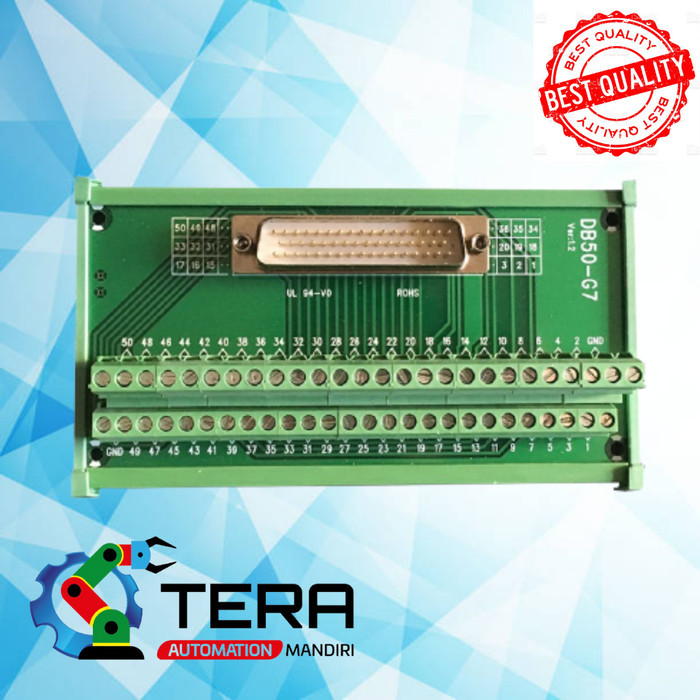 DB50 Male D Sub 50 Pin Connectors Terminal Blocks Breakout Board READY