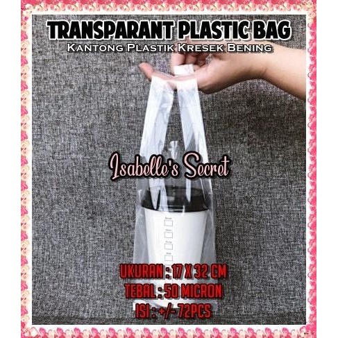 

&<&<&<&] Kantong Plastik Bening Transparan / Plastik Bungkus Takeaway No 17