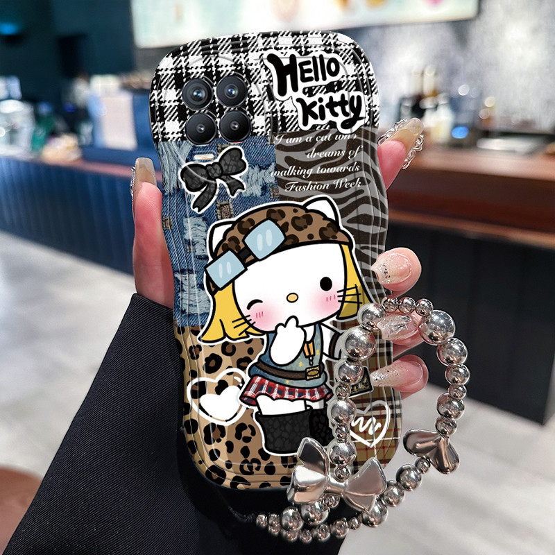 Casing Hp Untuk Realme 8 Realme 8 Pro Case Casing HP pola Motif macan tutul Cesing Kasing rantai bar