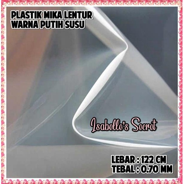 

Produk Terbaik] Plastik Mika PVC Warna Putih Lentur Bahan Tas Lebar 122cm Tebal 0.70mm