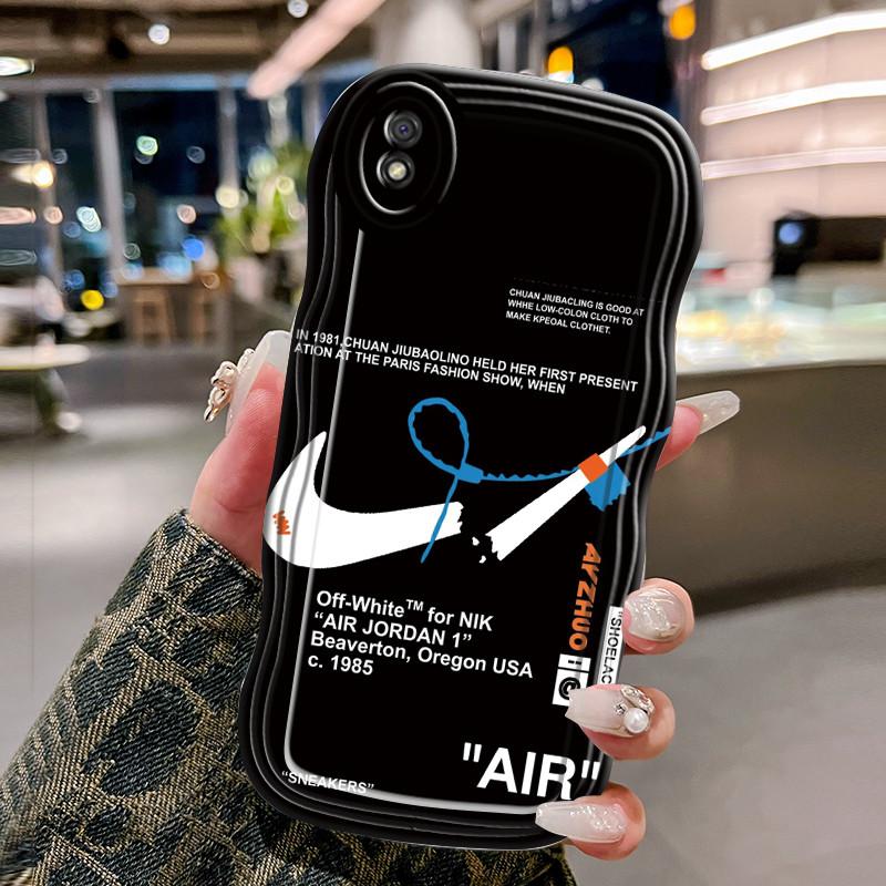 Casing Hp Untuk Xiaomi Redmi 9A Case Casing Kesing alur rusak Softcase gelombang transparan yang tre