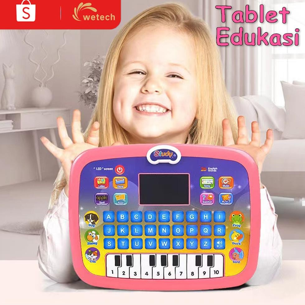 [LARIS] WETECH Mainan Tablet Edukasi Anak Tablet Piano Anak Mainan Tablet Belajar Huruf Laptop Maina