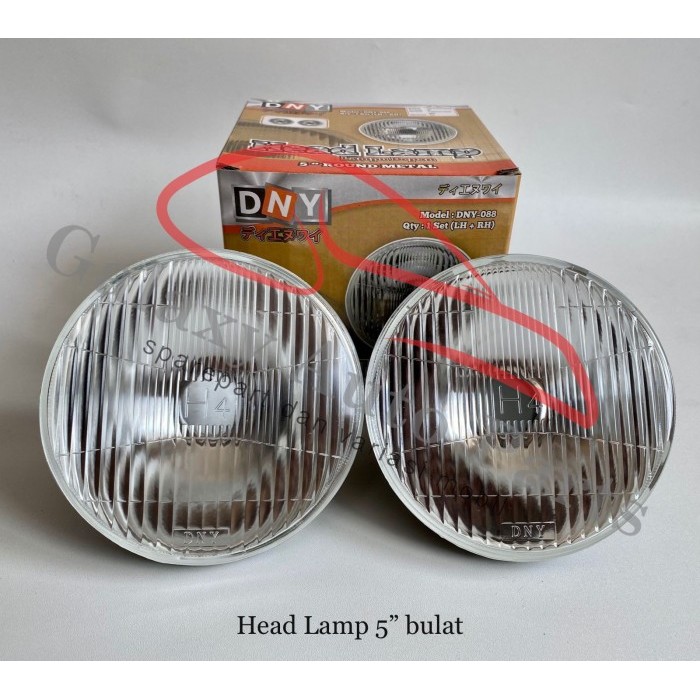Headlamp head lamp lampu mobil motor bulat 5 inch standar universal