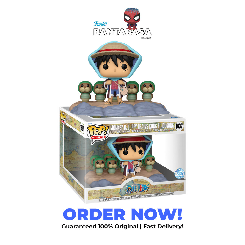Funko Pop One Piece - Monkey D. Luffy Trains Kung Fu Dugong Pop Moment Vinyl Figure