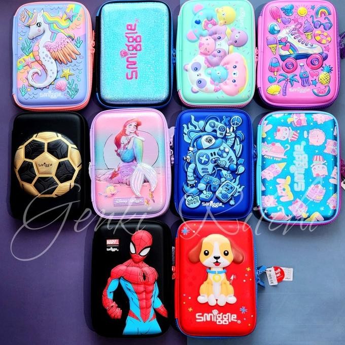 

Tempat pensil Smiggle Original Hardcase 3D EVA waterproof Sports WAR