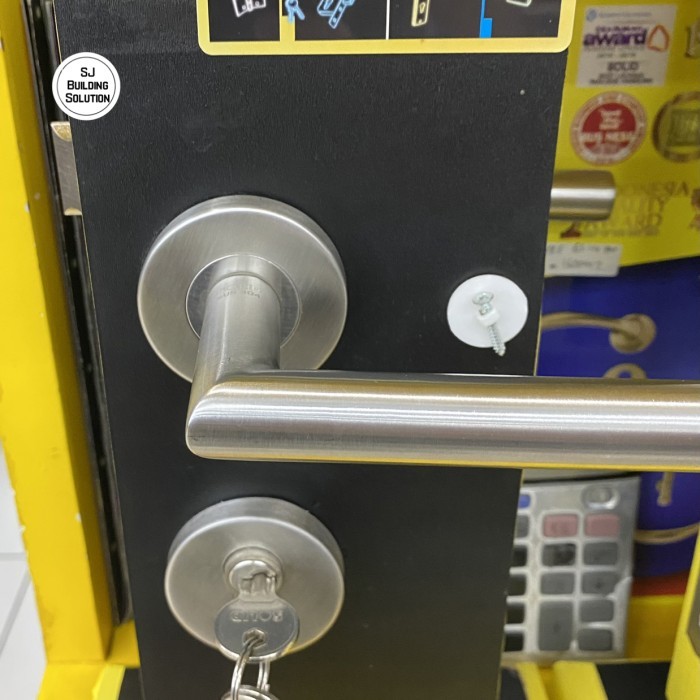 anyar ya@1 KUNCI PINTU HANDLE RUMAH SET STAINLESS SOLID BAGUS KUNCI PINTU PISAH