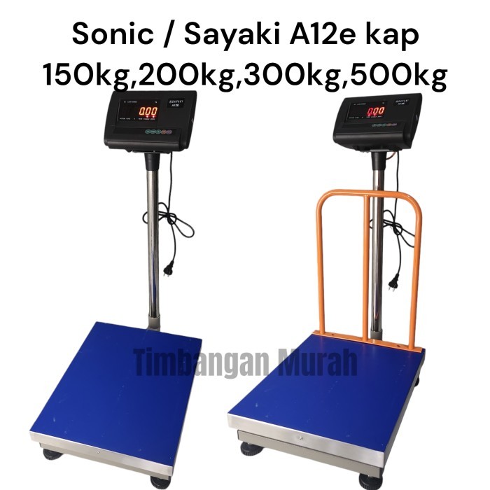 

newgan!! Timbangan duduk digital SONIC / SAYAKI A12E kap 200Kg + Pagar