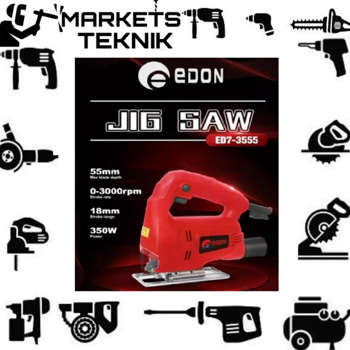 Mesin Gergaji Jigsaw Gergaji Potong Kayu Gergaji Triplek EDON ED7-3555