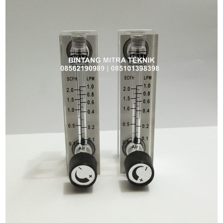 

newgan!! ROTAMATER FLOWMETER UDARA PANEL WITH CONTROL 0.1 - 1 LPM