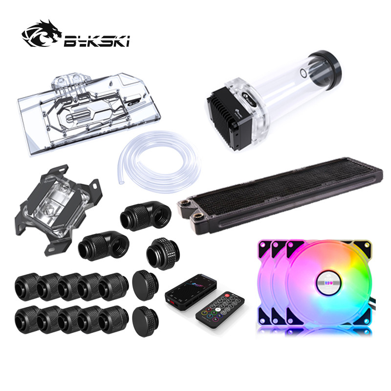 New Bykski Water Cooling Kit Gpu Cpu Water Block Water Pump