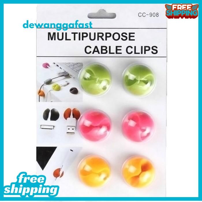 

MULTIPURPOSE CABLE CLIP ORGANIZER - KLIP PENJEPIT KABEL 6 PCS PRODUK TERBAIK