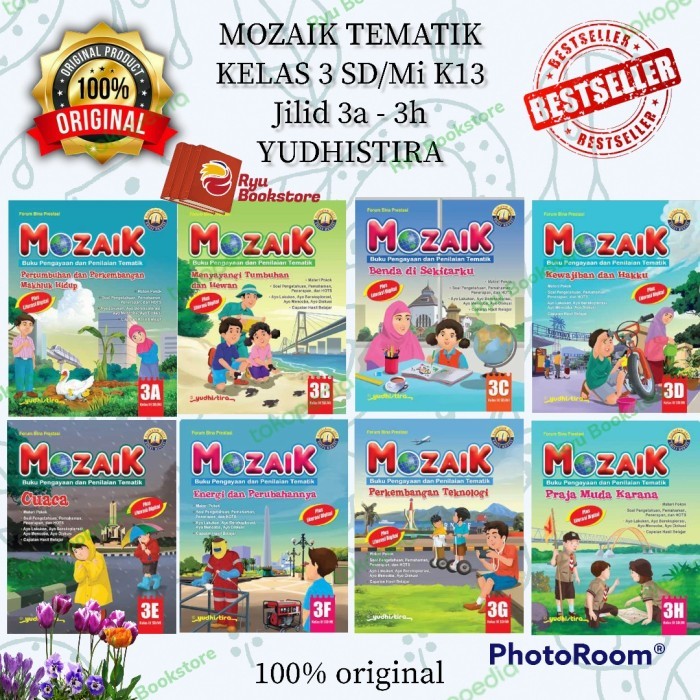 

Buku MOZAIK Tematik Kelas 3 SD/Mi K13 Jilid 3a - 3h Yudhistira