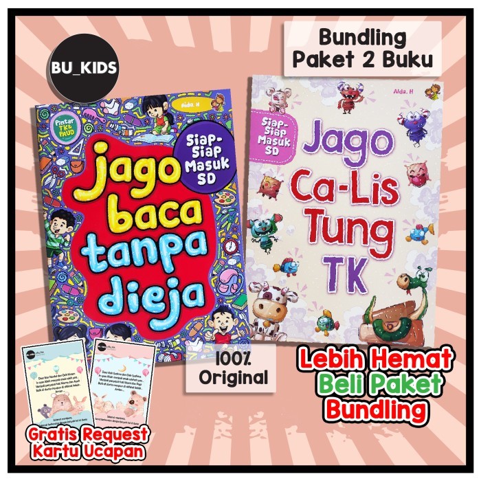 

BUKU ANAK PAUD&TK / ISI 2 BUKU / JAGO BACA TULIS HITUNG UNTUK MASUK SD