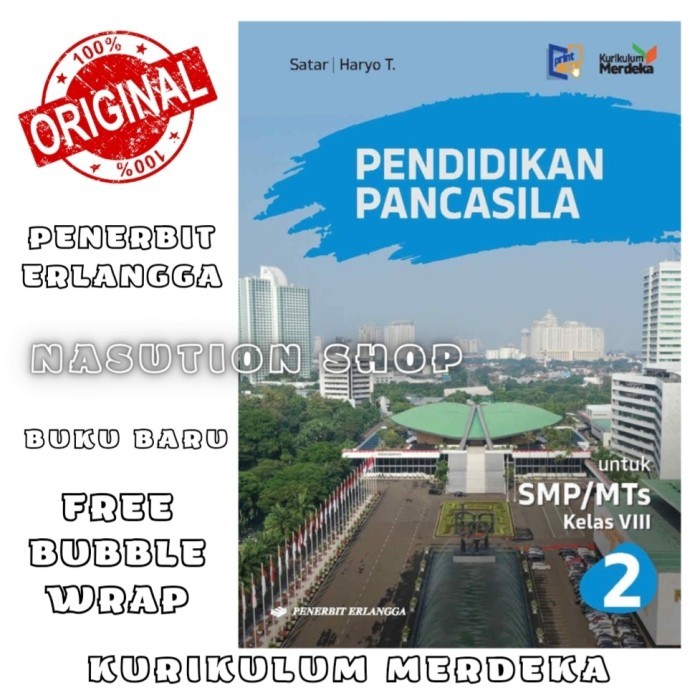 

Buku Pendidikan Pancasila Kelas 2 / 8 SMP Erlangga Kurikulum Merdeka