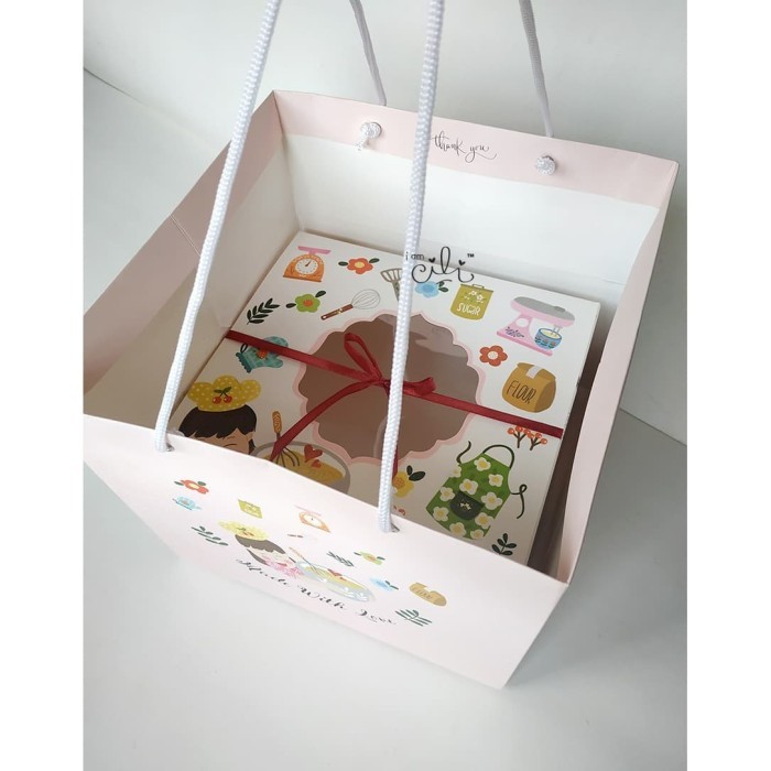 

(Paperbag24 Made With ) Paperbag 24 X 24 X 21 Cm Cantik Untuk Box Kue Terbaik