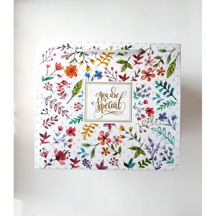 

( Pb24 Flower Pink ) Paperbag Bunga Lucu 24 X 24 X 21 [10 Pcs] Promo