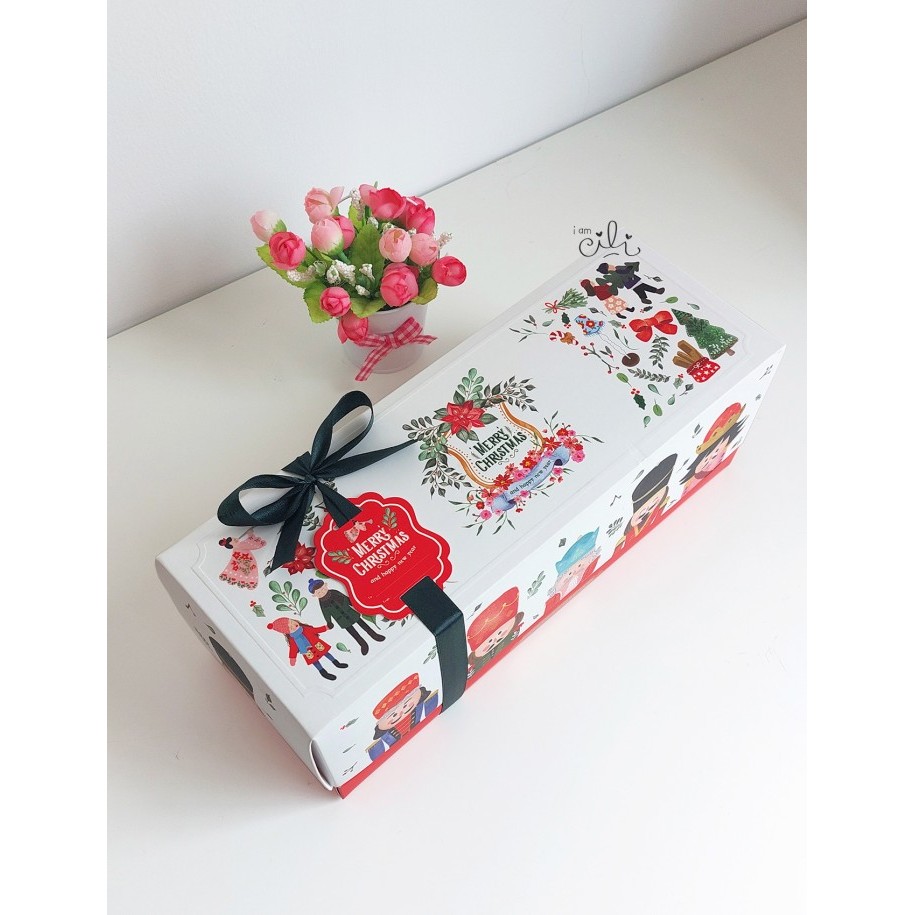 

(Box Clara) Kotak Kue Kering Natal Christmas Toples Tabung Jar 500-800 Terbaru