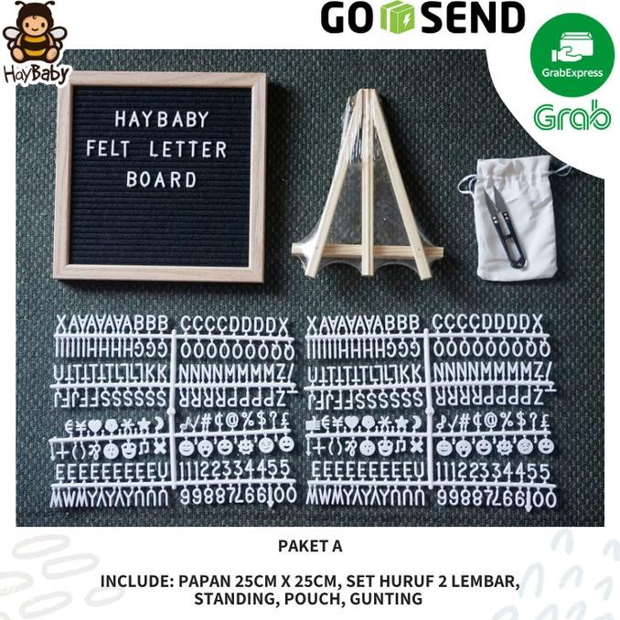 

TERLARIS - FELT LETTER BOARD Set Lengkap/papan Nama Bayi. READY STOCK