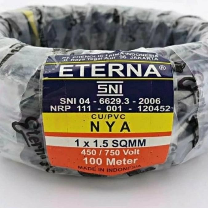 (:(:(:(] Kabel listrik NYA 1 x 1,5 per roll / 100 meter