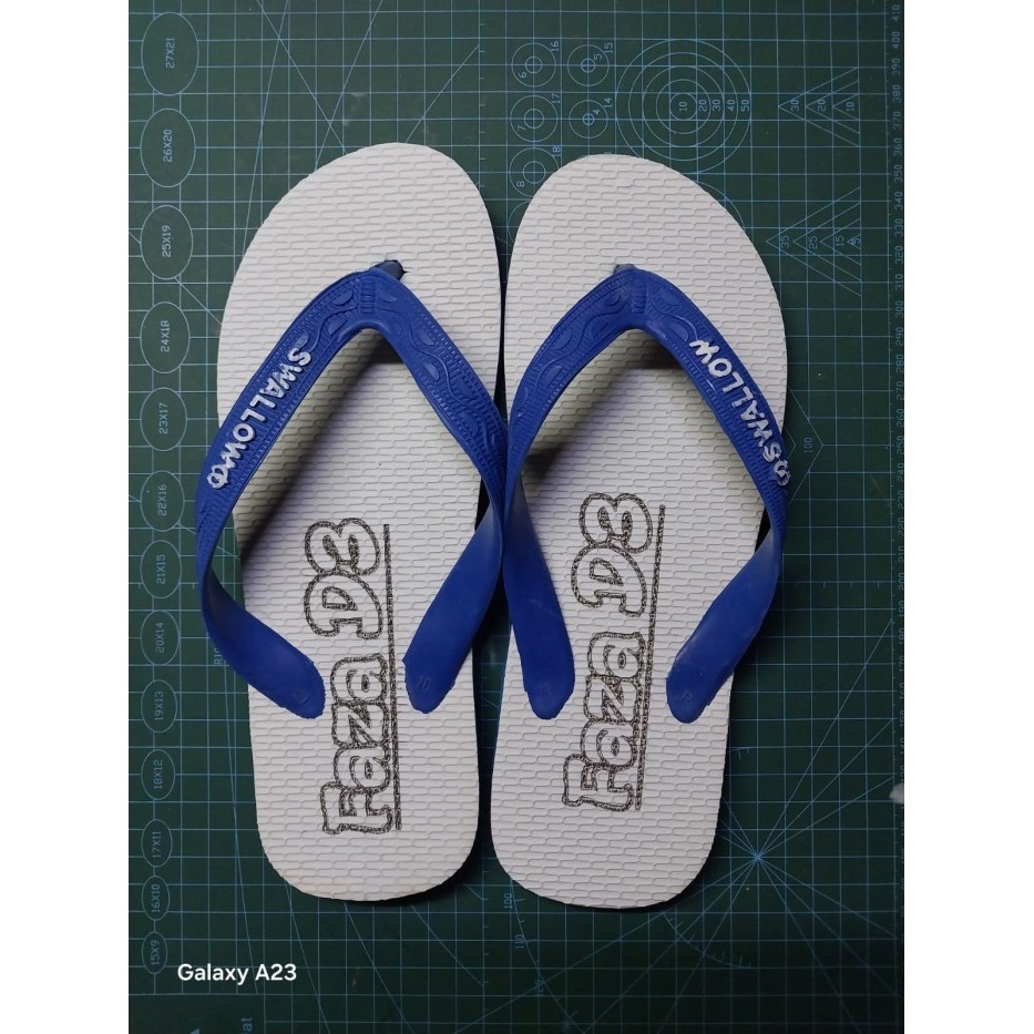 Sandal Ukir sandal Jepit swallow Bisa Request Tulisan / Nama Metode Ukiran Laser