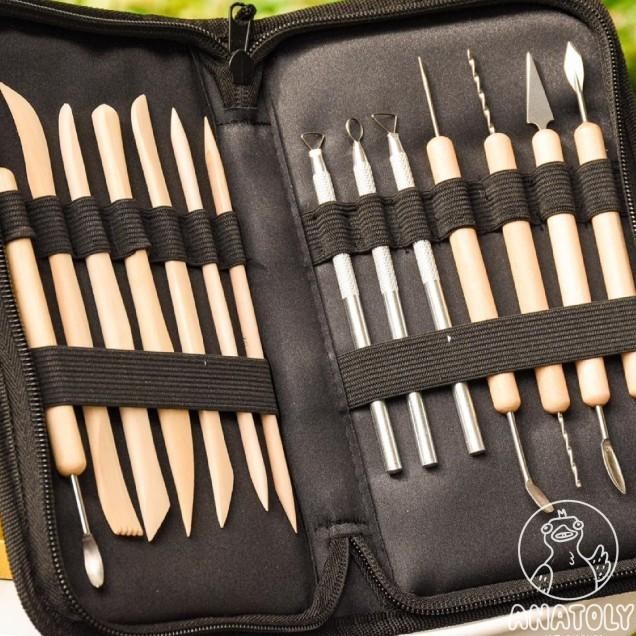 

Sculpting Tool Set / Butsir Set / Pisau Ukir Set 14 In 1 (Bonus Tas)