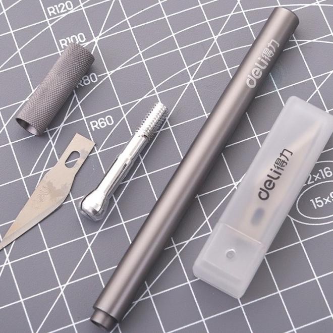 

Deli Graver / Pisau Cutter Ukir Bahan Metal, Dengan Refill 10Pcs 2102