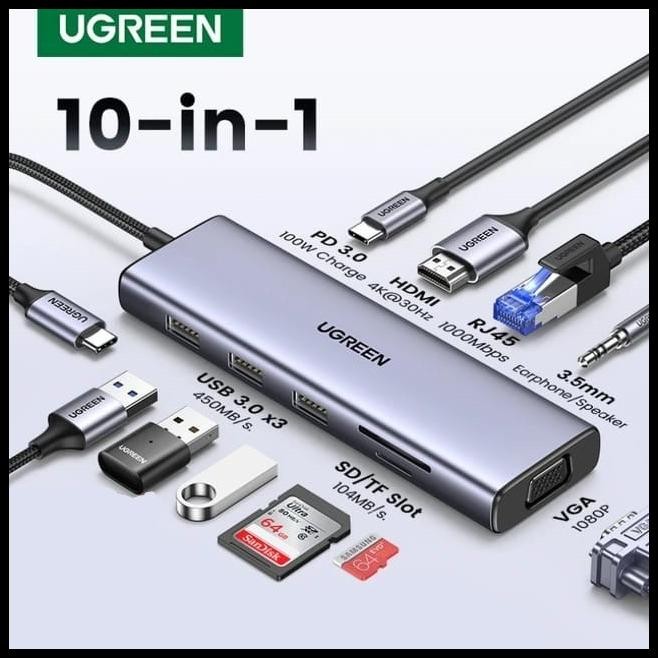 Ugreen 10 In 1 Usb C Multifunction Adapter Space Gray 15601