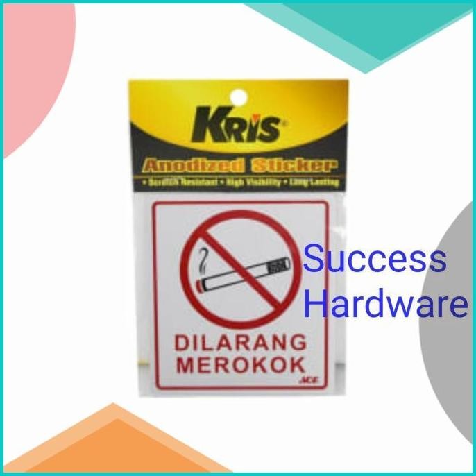 

KRIS STIKER DILARANG MEROKOK SIGN LABEL ANODIZED STICKER DILARANG ROK