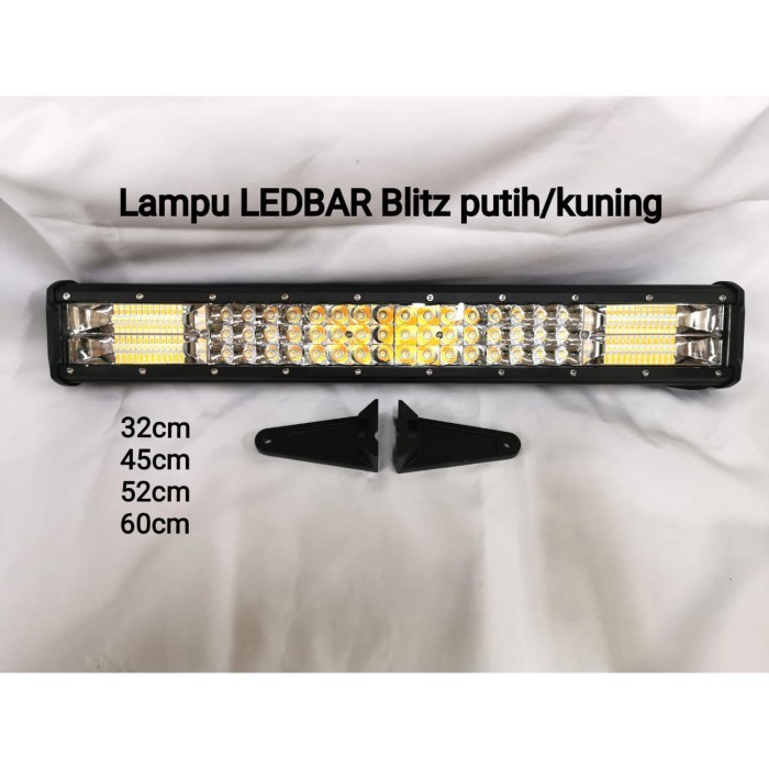 LAMPU LED BAR MOBIL - LED LIGHT BAR 2 WARNA PUTIH KUNING BLITZ STROBO