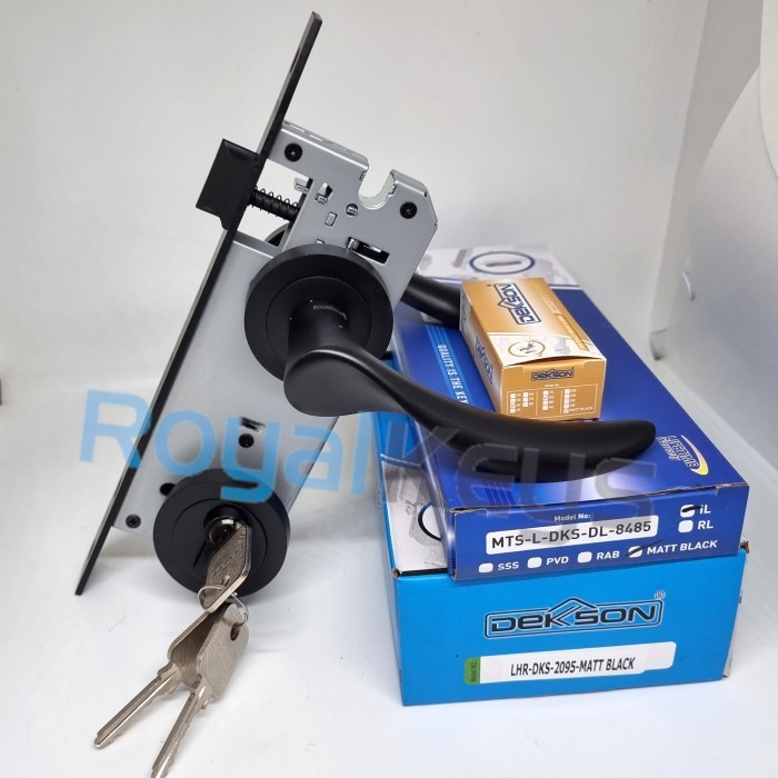 anyar ya@1 Paket Set Handle Dekson Dekkson LHR 2095 Black Hitam Pintu Kayu
