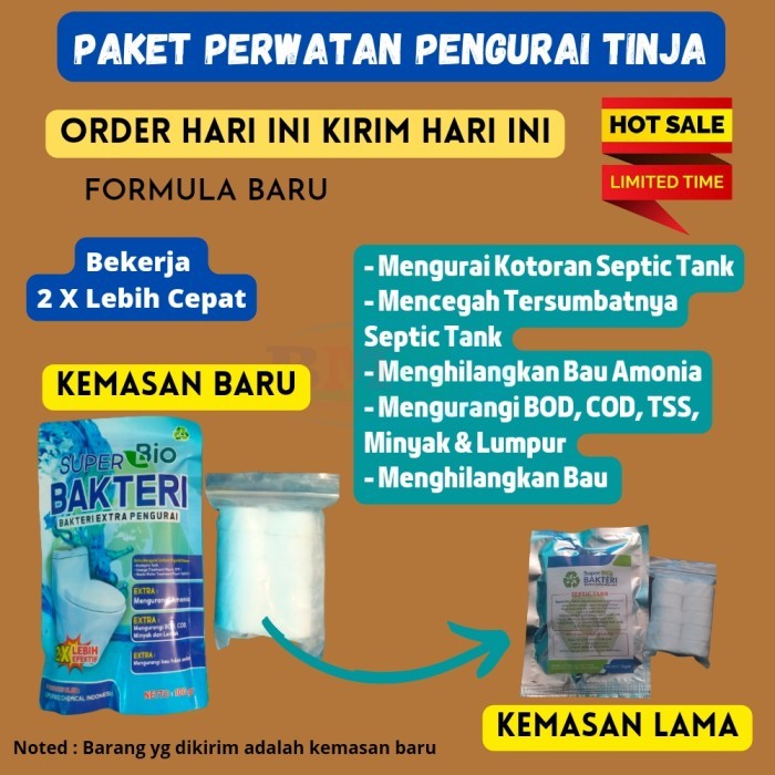 Terlaris Bio Super Bakteri + Clorine Untuk Septic Tank Mampet Pesanan Khusus