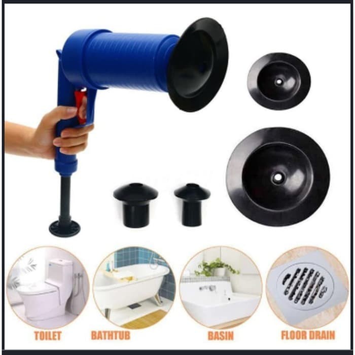 Terbaru High Pressure Air Drain Blaster Pump Plunger Sink Clog Remover Cleaner