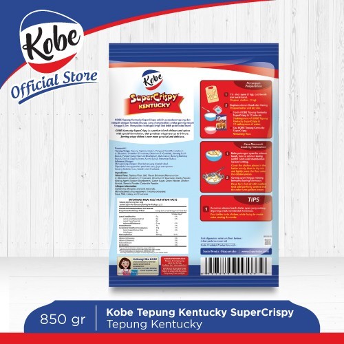 

Kobe Tepung Ayam Kentucky Super Crispy 850G 1 Karton Isi 12Pcs Promo