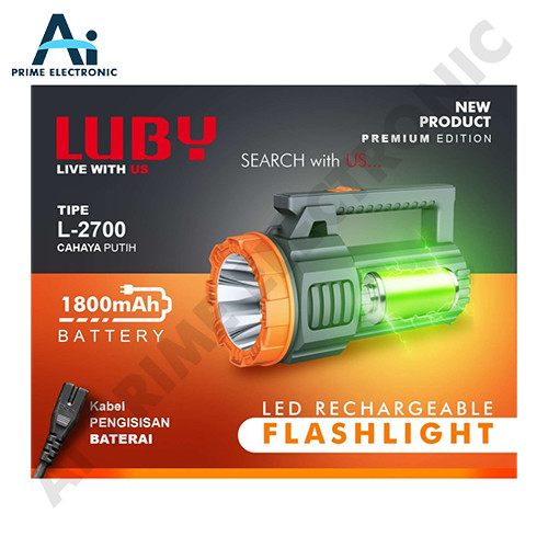 ORIGINAL LUBY L 2700 Lampu Emergency Senter LED Rechargeable