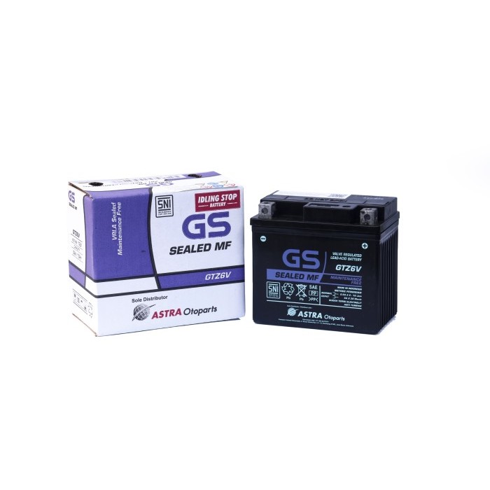 Aki Motor GS ASTRA GTZ6V MF Untuk Beat, Vario, PCX, CBR- AKI