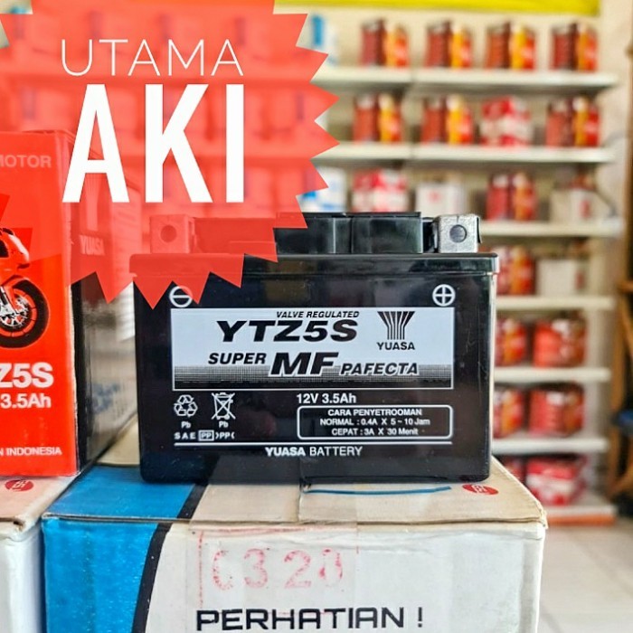 AKI MOTOR KERING YUASA YTZ5S VARIO SCOOPY MEGA PRO SUPRA VIXION BYSON