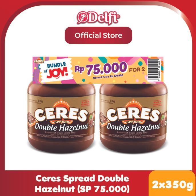 

[PROMO 75K] Ceres Spread Double Hazelnut 350 gr - Isi 2