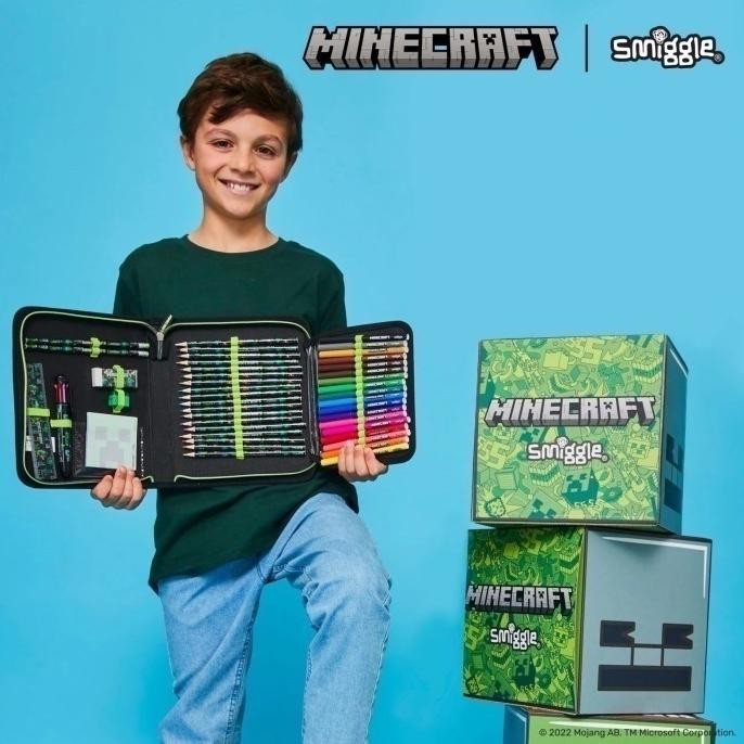

Kotak pensil smiggle minecraft ( udah sama isi nya )