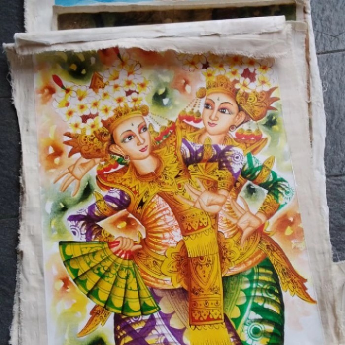 &<&<&<&] lukisan kanvas penari bali 4