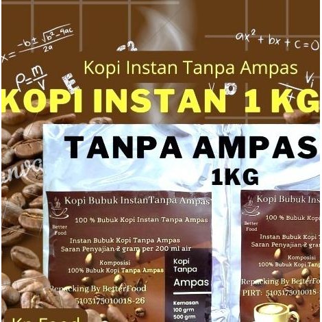 

Kopi Premium Instant Coffee 1Kg| Kopi Bubuk Tanpa Ampas 1Kg