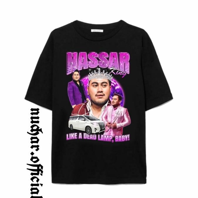 BAJU KAOS KING NASSAR OPPA RAP TEE - TSHIRT 24S PRIA WANITA HITAM