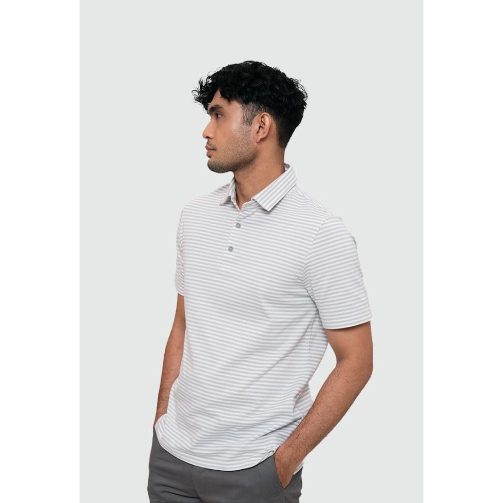 MOC KAOS POLO LENGAN PENDEK CLAUDE- GREY