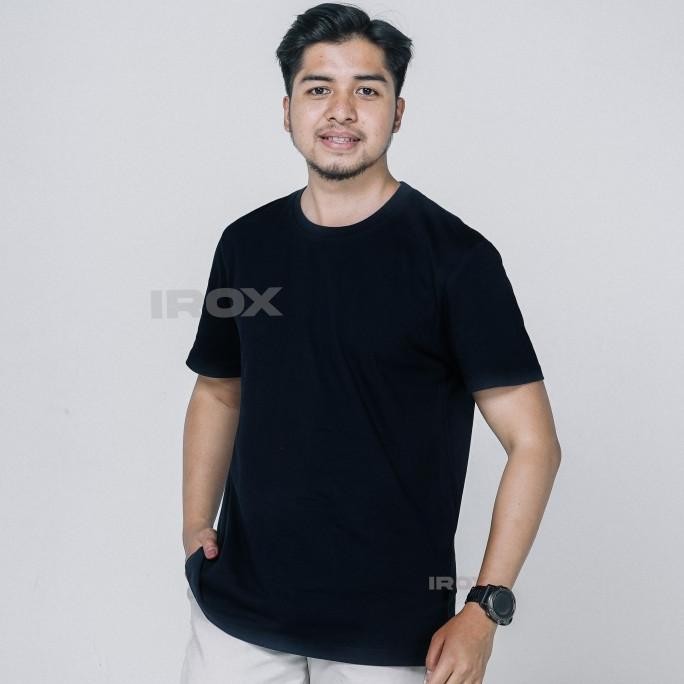 BAJU KAOS POLOS DEWASA HITAM COTTON COMBED 24S PRIA WANITA HITAM POLOS