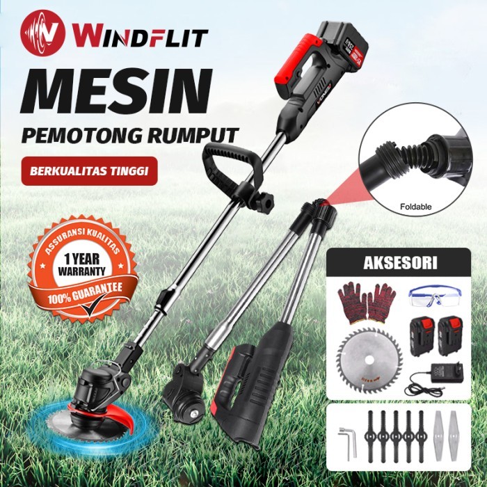 Termurah Ironhoof Mesin Pemotong Rumput Elektrik Mesin Potong Rumput Baterai